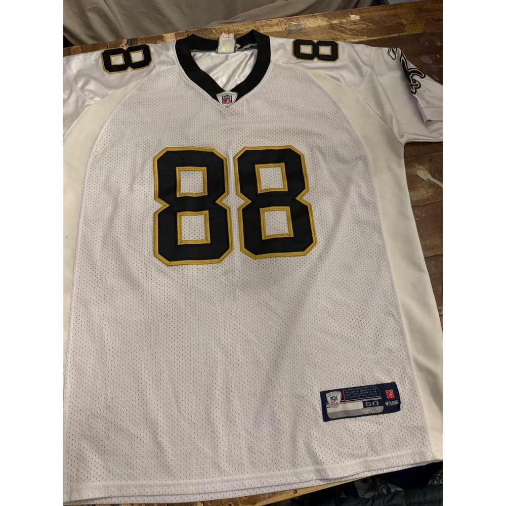 Reebok NFL New Orleans Saints Jeremy Shockey 88 Jersey White Mens 50 Authentic